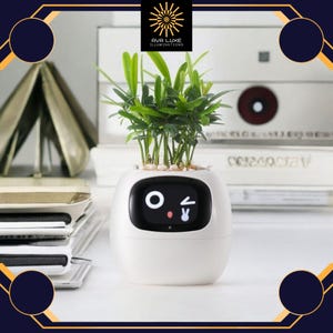 Ivy AI Smart Planter Interactive Electronic Flowerpot Dual Mode Pet Switch Desktop Garden Tech Gift Home Decor Fun Plant Pot for Beginners