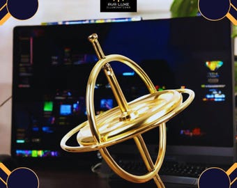 Self-Balancing Gyroscope Spinner Colorful Anti-Gravity Finger Toy Stress Relief Decompression Educational Motion Tool for Kids and Adults