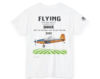 Cropduster Pilot T-shirt | Pilot T-Shirt | Classic Fit T-Shirt | Aviation T-Shirt | Pilot gifts | Shirt for men | Airplane Shirt Custom