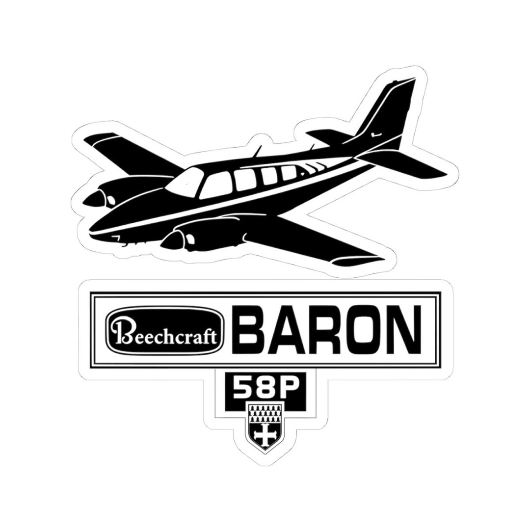Baron 58 Sticker | High Quality Sticker | Airplane Sticker | Aviation ...