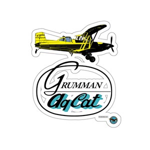 Grumman AG cat Sticker | High Quality Sticker | Airplane Sticker | Aviation Sticker | Aviation Stuff | Pilot Gifts |