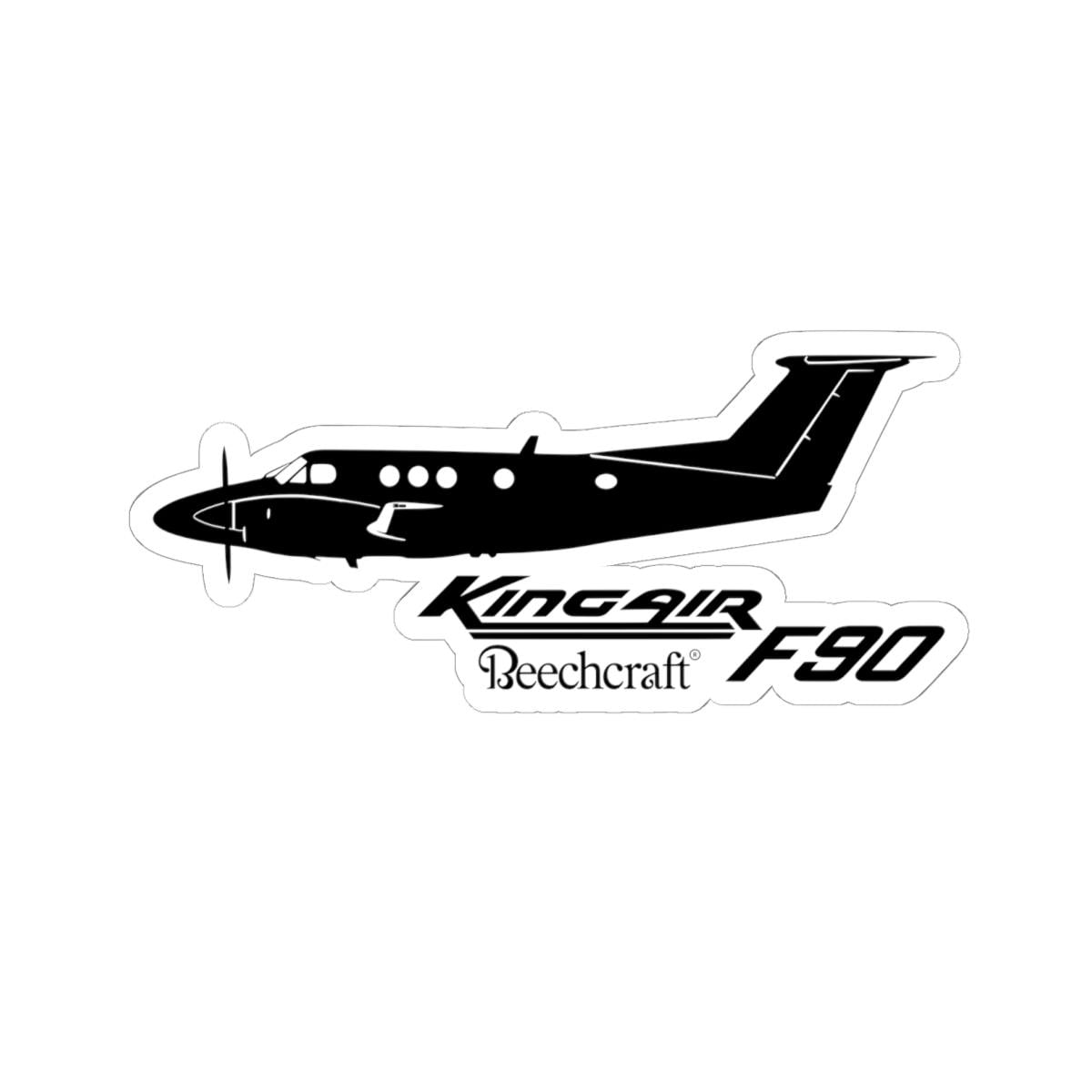 King Air F90 Airplane Silhouette Sticker | Beechcraft Kingair F90 Kiss ...