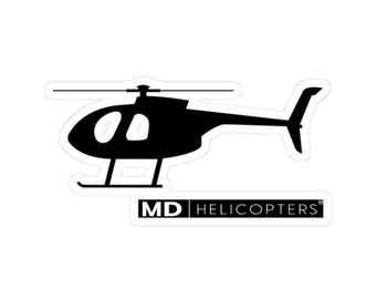 MD Helikopter Vinylklistermärke | Pilotklistermärke | Flygplansklistermärke | Bilklistermärke | Pilotgåvor | Flaskvattenklistermärke | Dekal
