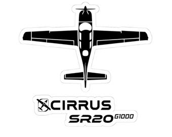 Cirrus SR20 G1000 Aviation Sticker, Pilot Gift