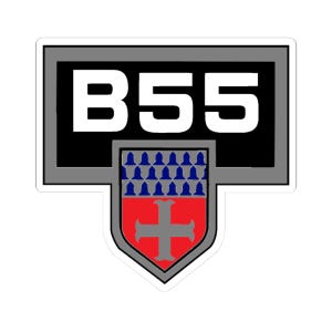 B55 Logo Sticker | High Quality Sticker | Airplane Sticker | Aviation Sticker | Decal | Pilot Gifts | Bottle Water Sticker |