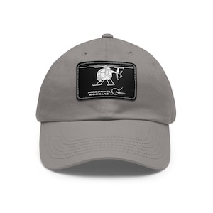 MD Helicopter Pilots Hat Dad Hat with Leather Patch | Aviation Cap | Airman Aviator