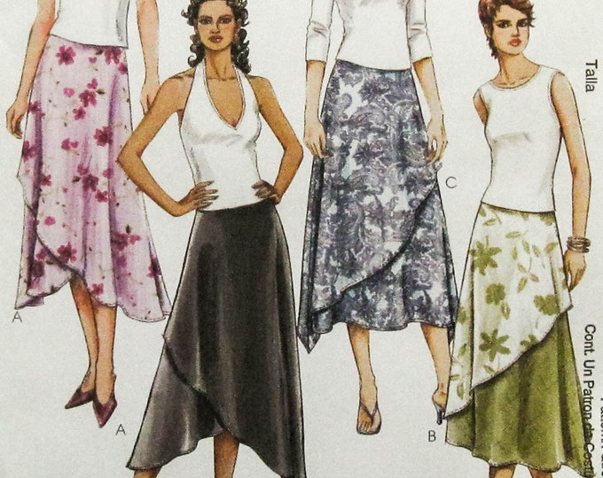 Asymmetrical Skirt Sewing Pattern UNCUT Mccalls M4457 Womens Size 4 6 8 10 Etsy