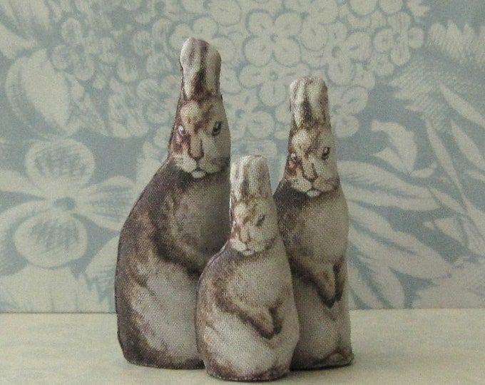 Dollhouse Miniature*rabbit Family Cloth Dolls*1:12*room Decor*handmade ...