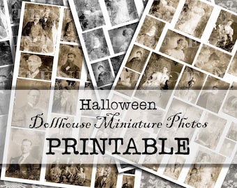 Halloween Spooky Dollhouse Miniature Photographs 47 Vintage Photos and ...