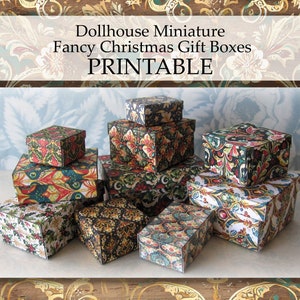 Puppenhaus Miniatur Weihnachtsgeschenk Boxen DRUCKBAR 1:12 digital download