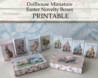 Scatola Artigianale Decorazioni Pasquali In Miniatura Per Casa Delle Bambole - Scala 1:12 - Foto 4
