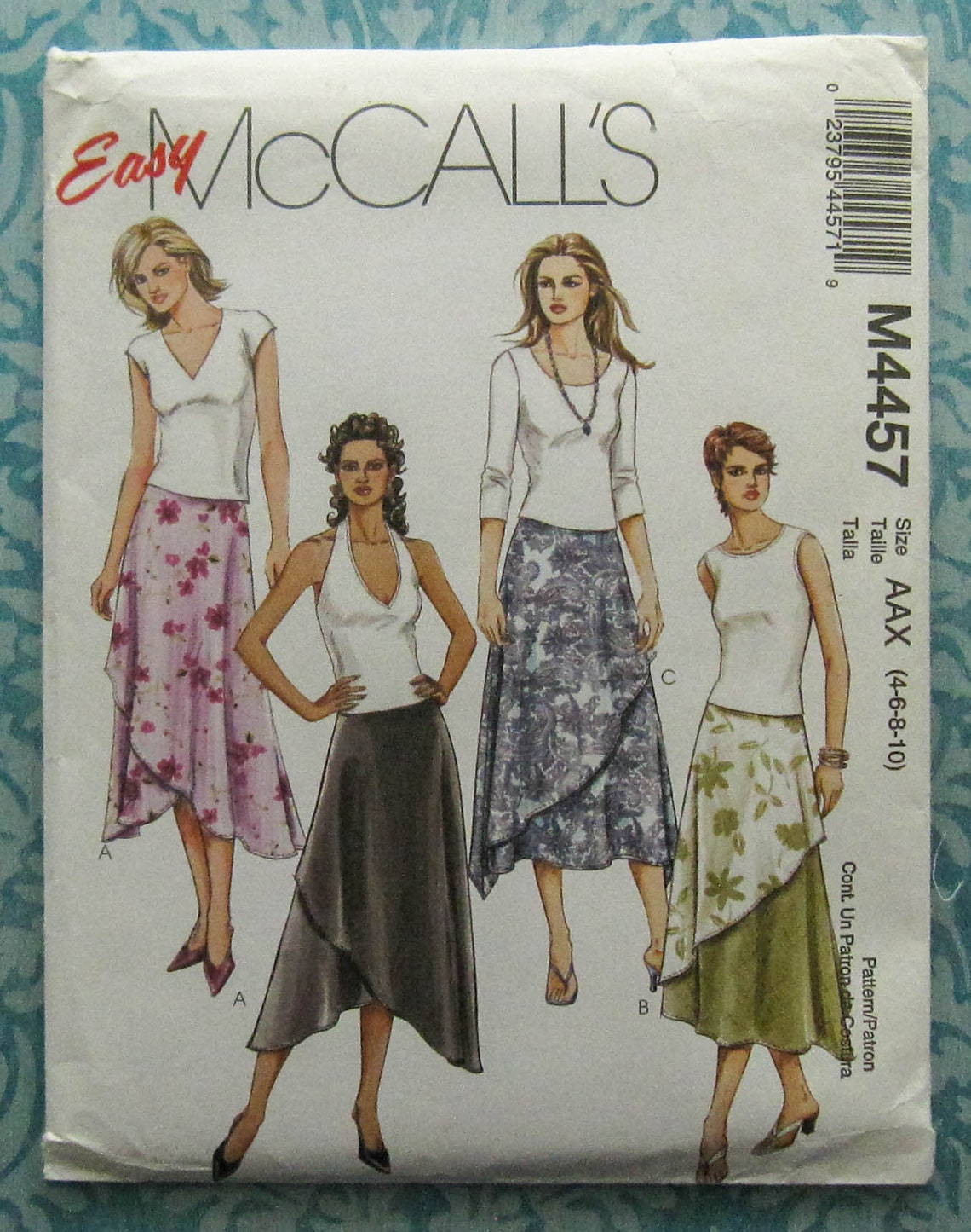 Asymmetrical Skirt Sewing Pattern UNCUT Mccalls M4457 Womens Etsy