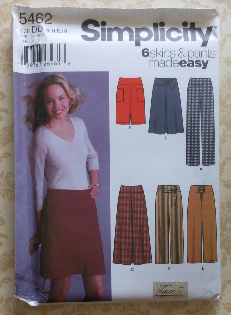 Pants and Skirt Sewing Pattern UNCUT Simplicity 5462 Sizes - Etsy