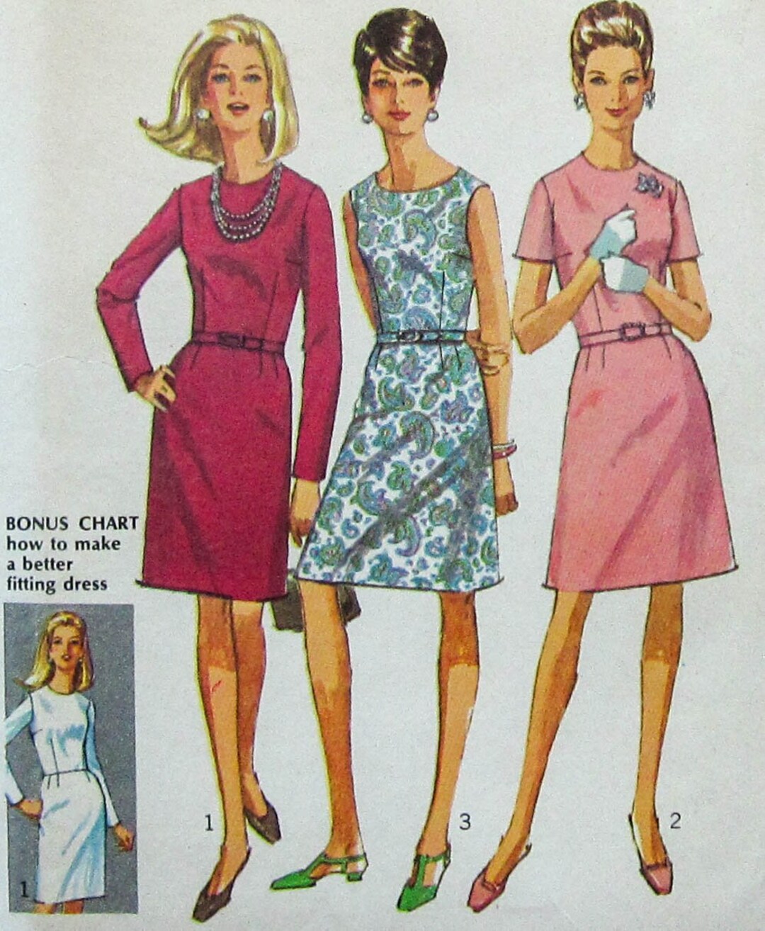 Vintage Sewing Pattern UNCUT Simplicity 7502 Size 12.5 Dress - Etsy