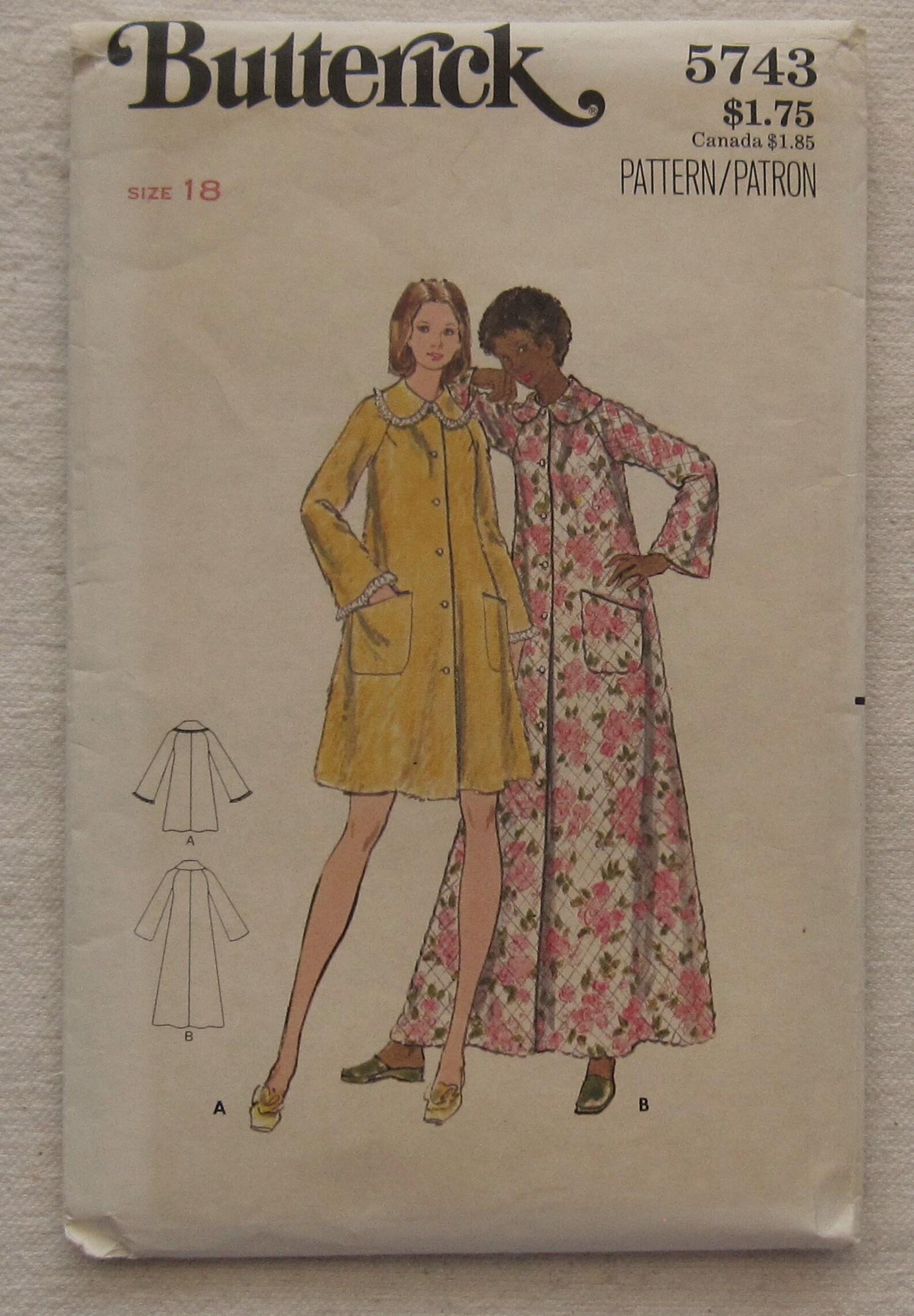 Vintage Robe Sewing Pattern UNCUT Simplicity 9074 Size 12 Etsy