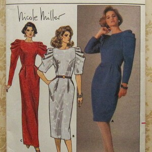 80s Vintage Sewing Pattern UNCUT Butterick 3521 Nicole Miller - Etsy