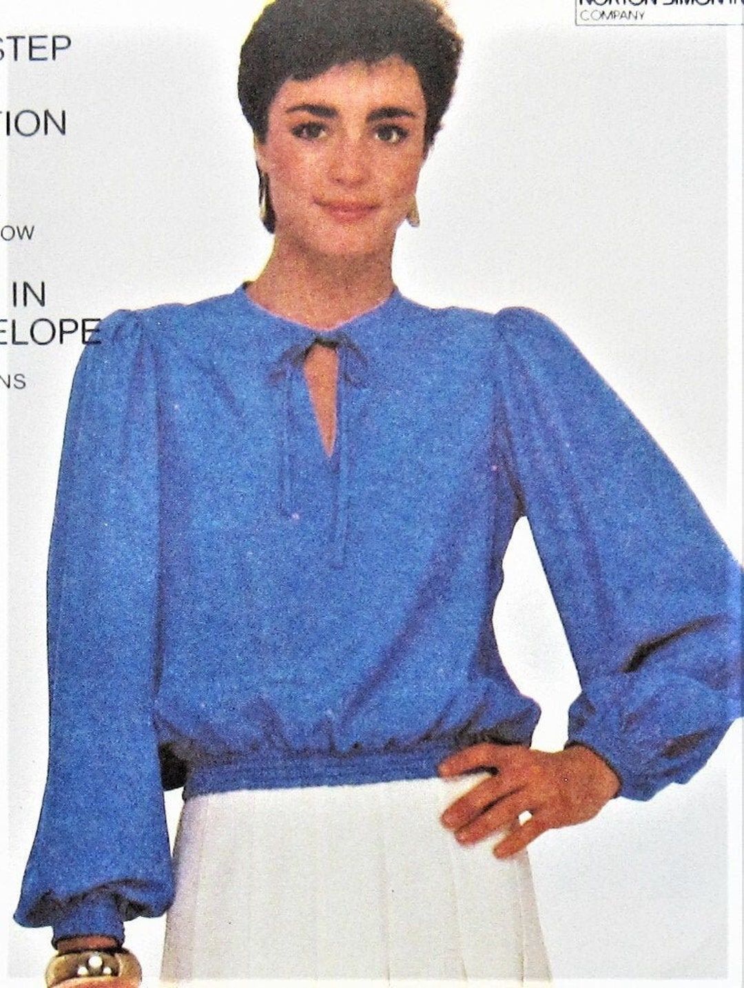 80s Vintage Blouse Sewing Pattern UNCUT Mccalls 9022 Womens Etsy