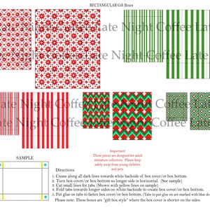 Dollhouse Miniature Gift Boxes PRINTABLE Festive Christmas Holiday ...