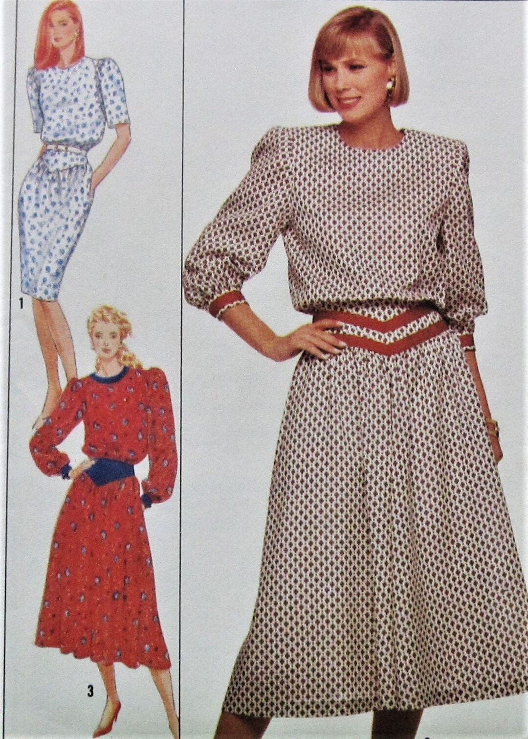 Vintage Dress Sewing Pattern UNCUT Simplicity 9284 Size 614 Etsy