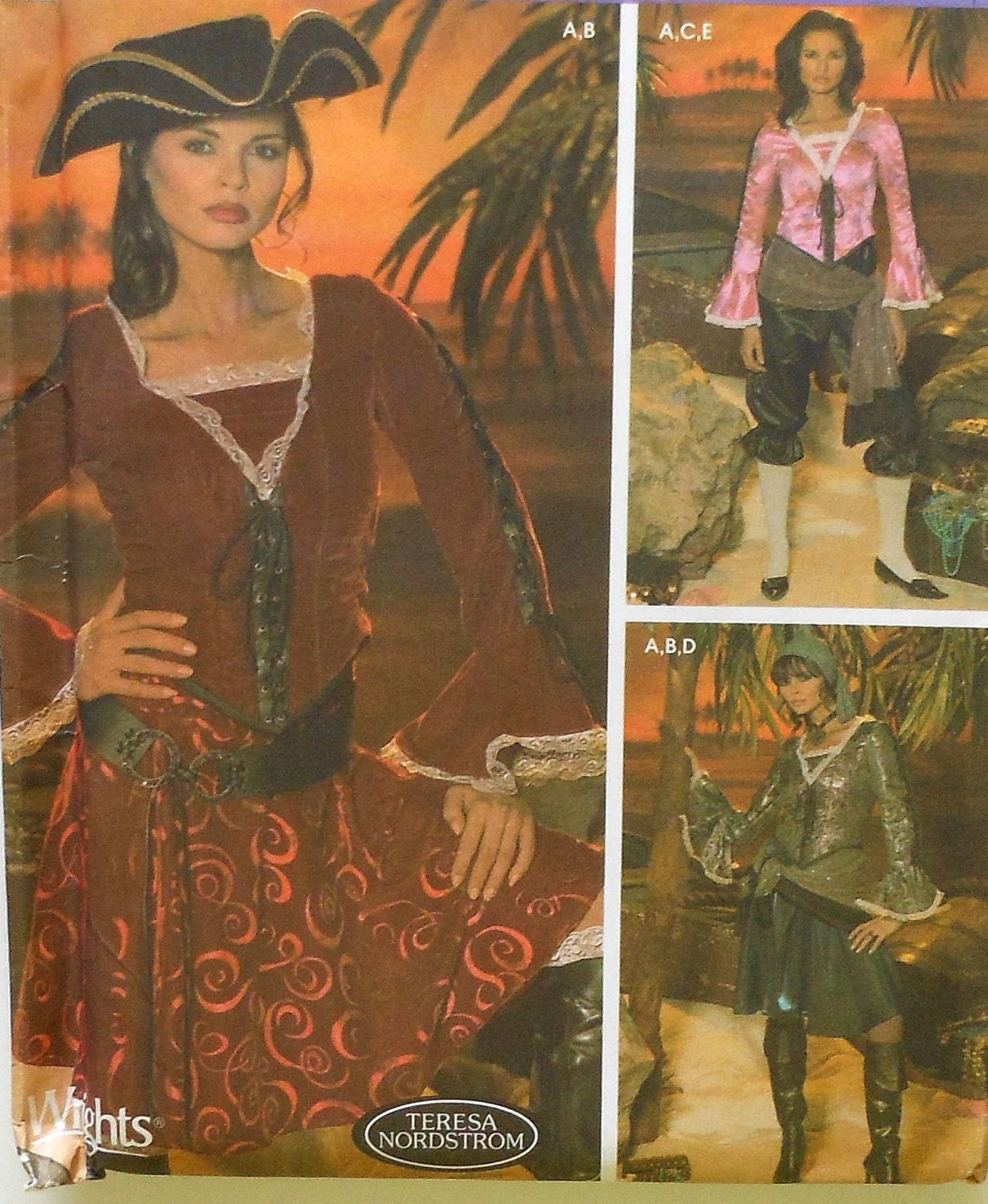 Women's Pirate Costume Sewing Pattern UNCUT Simplicity Etsy