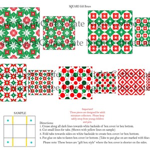 Dollhouse Miniature Gift Boxes PRINTABLE Festive Christmas Holiday ...