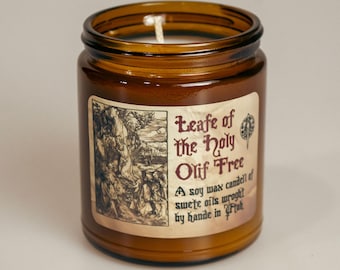 Leaf of the Holy Olive Tree Candle | Inspired by Medieval Christianity