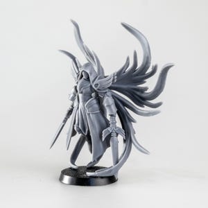 Archangel RPG Miniature | Heroic Scale Dungeons & Dragons Mini of an Archangel with Wings and Dual Swords