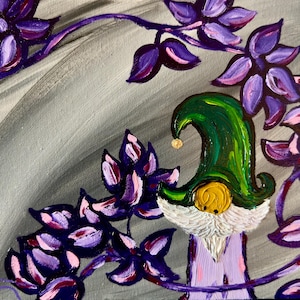 Lava Bloom” – Pintura al óleo de árbol morado vibrante sobre lienzo / Arte abstracto de naturaleza en tonos naranja y fucsia intensos / Decoración de pared original de Carter C