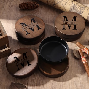 Custom Ashtray Wood - Personalized Ash Tray, Customized Ash Tray, Wooden Ash Tray, Fathers Gift, Groomsman Gift