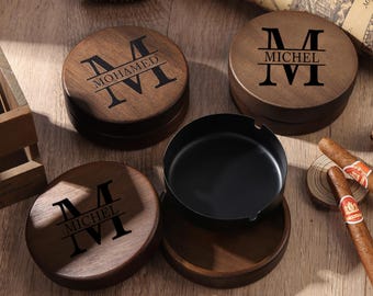 Custom Wood Ashtray: Personalized Smoker Gift