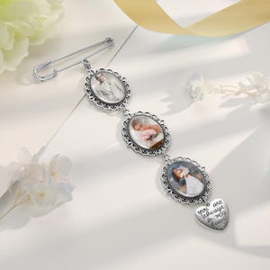 Wedding Bouquet Photo Charms, Bridal Bouquet Charms, Personalized Memorial Photo Charm, Custom Text Charm for Bridal Party Gifts