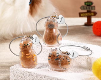 Per Foto Portachiavi Ricordo Con Pelo Di Animale Domestico, Ciondolo Commemorativo In Ciondolo Porta Peli Cane