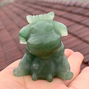 4,5 cm natürlicher Aventurin Quarz Milchkuh Schädel,Kristall handgeschnitzte Kuh,Kristallschädel,Kristallgeschenk,Hausdekoration Geschenke,Kristallheilung/Stk