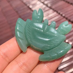 2.3&#39;&#39;+ Natural Aventurine quartz,quartz crystal,hand carved,Crystal Crab,Crab skull,Home Decoration Crystal Gifts 1PC