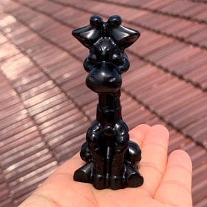 Quarzo ossidiana naturale da 4&#39;&#39;+, cristallo di quarzo, intagliato a mano, esemplare di giraffa di cristallo, teschio di giraffa, regali di cristallo per la decorazione della casa, 1 pezzo