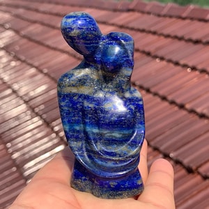 3.5&#39;&#39;+Natural  Lapis lazuli stone lovers,Quartz Crystal lovers skull,Hand carved lovers,Home Decoration ,Crystal gifts,Crystal healing /pc