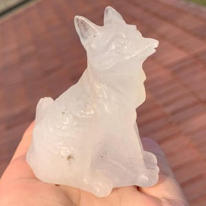 2.5&#39;&#39;Natural clear quartz  fox quartz skull,Crystal fox skull,hand carved,crystal fox skull,fox skull,Home Decoration Crystal Gifts 1pc