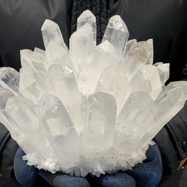 Large White Quartz Crystal Cluster: Home Decor, Energy Healing