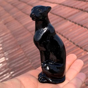 3,9&quot; Quartzo Obsidiana Natural, Cristal de Quartzo, Esculpido à Mão, Crânio de Leopardo de Cristal, Leopardo Obsidiana, Decoração para Casa 1pc