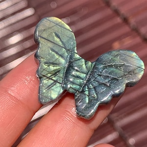 1.5&quot;Natural Labradorite Butterfly,Quartz Crystal Butterfly,Crystal Carved,Mineral samples,Home Decoration,Reiki healing,Crystal Gifts