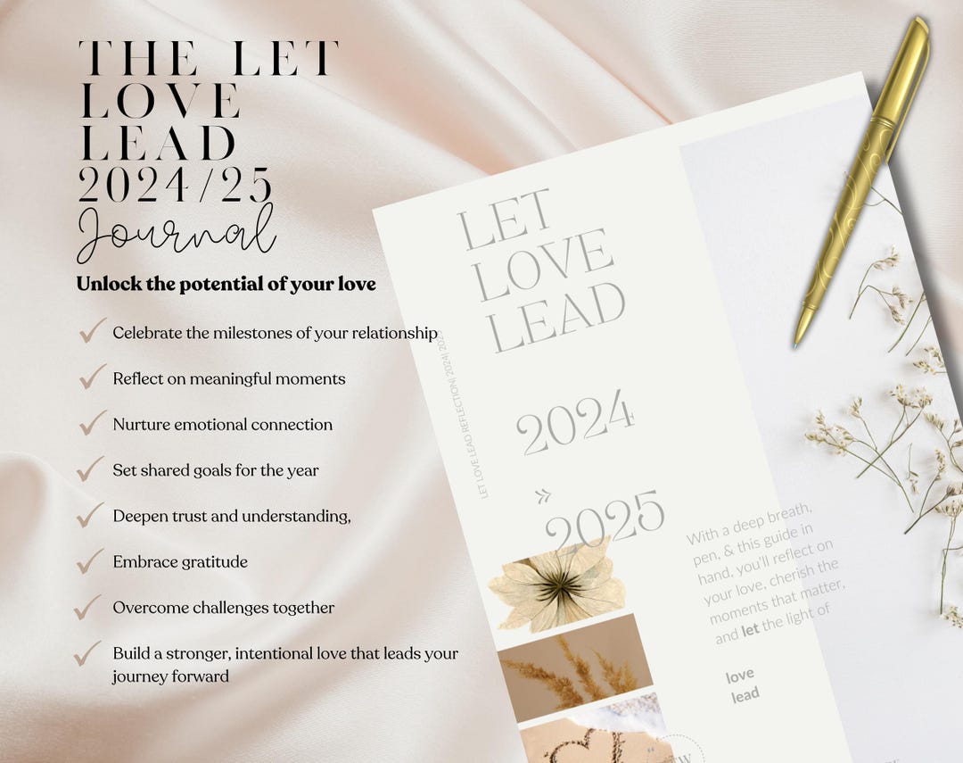 2025 Couples Journal | Love Reflection | Yearly Review Mindfulness Workbook | Vision Board ...