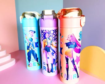 Collezione K-Pop Demon Hunters Tumblr Rumi Mira Zoey, borraccia termica in acciaio inossidabile HUNTR/X