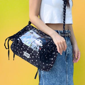 Large Ita Bag: Clear Window Pin Display - 3-Way Carry