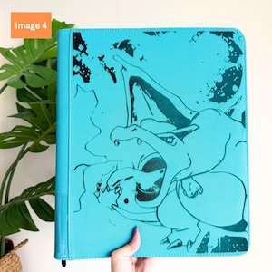 Álbum personalizado para cartas Pokémon grabado, estándar o tipo Toploader, álbum personalizado para cartas coleccionables TCG, Gengar, Charizard, Snorlax imagen 7