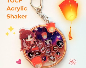 Tianguancifu Acrylic Keychain Shaker,  Bag Charm: Xie Lian, Hua Cheng