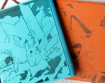 Custom Engraved Pokemon Card Binder, Standard or Toploader Binder, Personalized TCG Trading Card Album, Gengar, Charizard, Snorlax