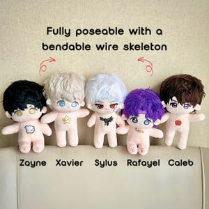 Muñecos de peluche de Love and Deepspace: Caleb, Sylus, Xavier, Zayne, Rafayel (7,8'') imagen 4