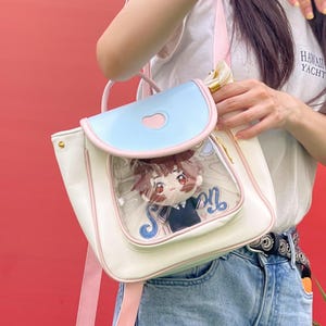 Ita backpack, Clear Window Bag, Pin Display Bag, Cute Ita Bag