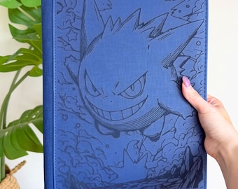 Custom Engraved Pokemon Card Binder, Standard or Toploader Binder, Personalized TCG Trading Card Album, Gengar, Charizard, Snorlax