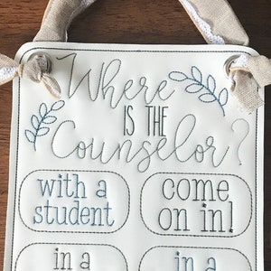 Where is the Counselor - School Psychologist - School Nurse - Social Worker - Door Hanger - Banner